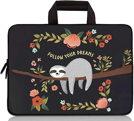 Follow Your Dreams” Sloth Laptop Bag – Cozy Inspiration Edition